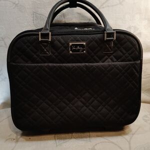 Vera Bradley Black Quilted Rolling Travel Bag